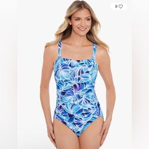 Penbrooke Shape Solver Women’s Tropic - Calling Shirred Front Panel Swimsuit